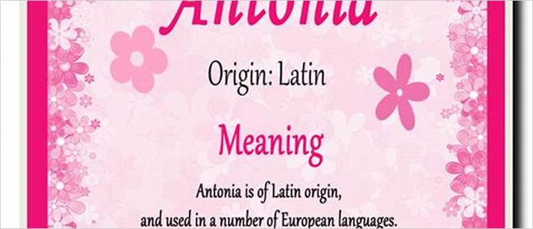 Meaning of name antonia